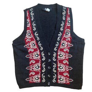 Vintage Modiano Fair Isle Sweater Vest Indie Grunge Nordic Grandpa Sweater-M